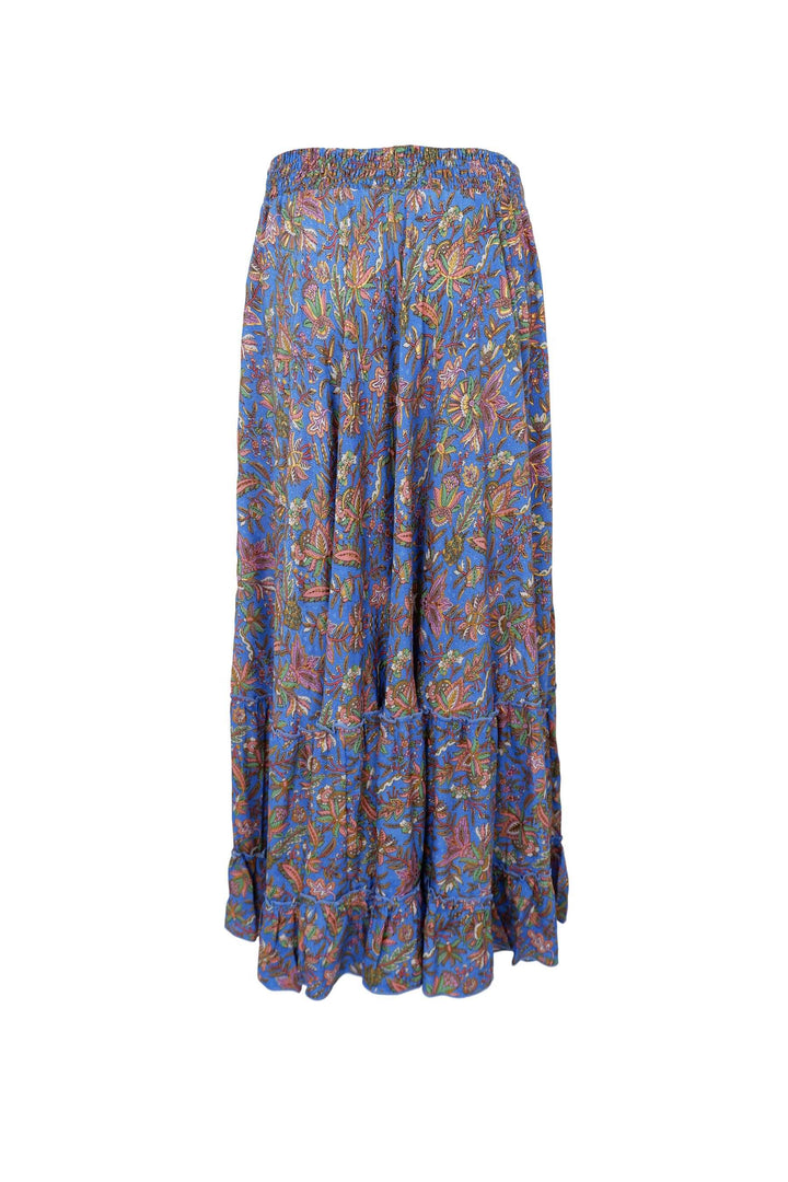 Black Colour - Bcluna Maxi Frill Skirt 39133 - Violet Blue Nederdele 