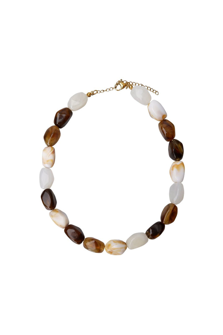 Black Colour - Bclyon Necklace 4475 - Brown Multi