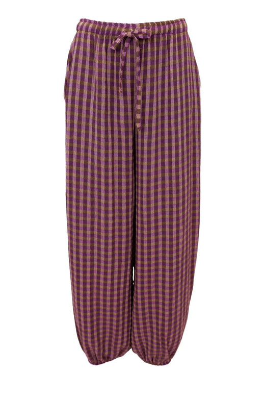 Black Colour - Bcmalle Balloon Pant 41317 - Violet Check
