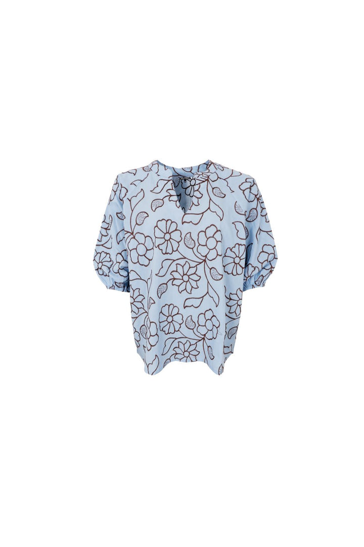 Black Colour - Bcmarriot Raglan Blouse 41160 - Lt. Blue