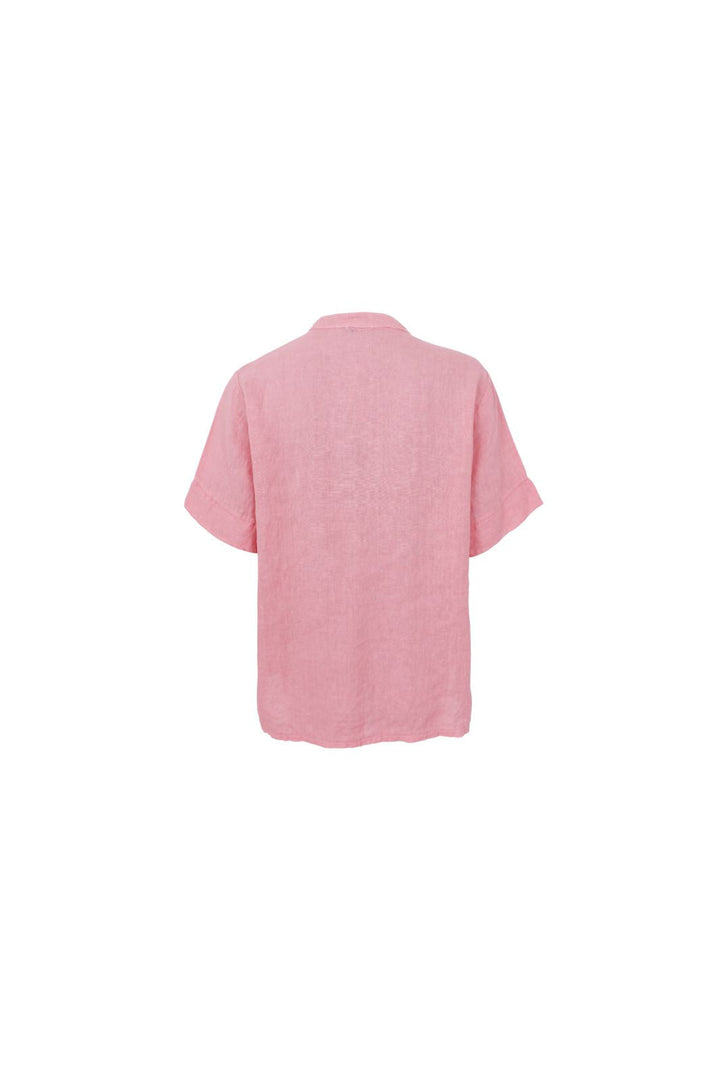 Black Colour - Bcmelina Ss Linen Blouse 40842 - Candy Rose
