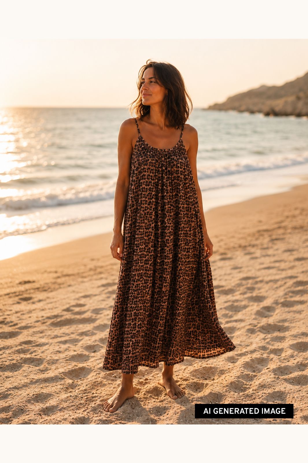Black Colour - Bcminna Strap Dress 41270 - Leopard