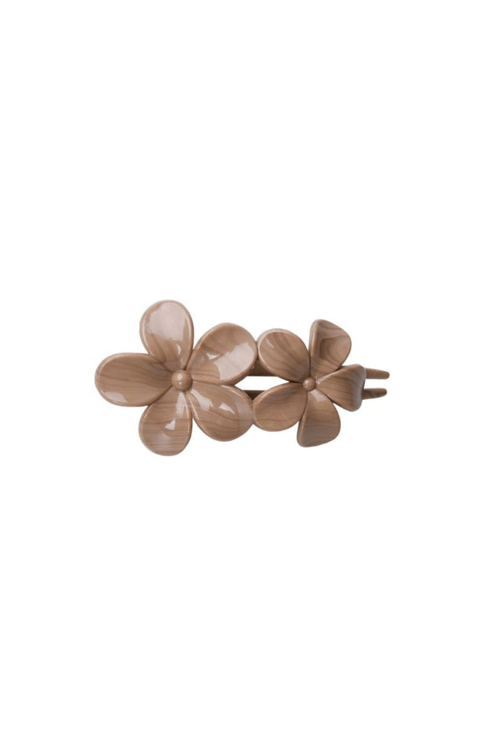 Black Colour - Bcrosella Flower Hair Clip 6074 - Latte
