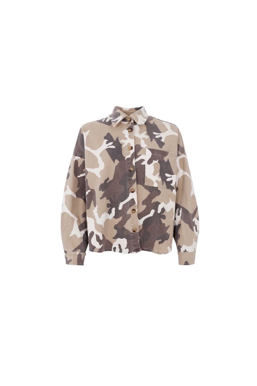 Black Colour - Bctess Shirt Jacket 41195 - Brown Camou