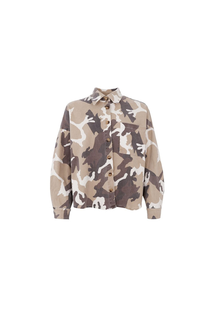 Black Colour - Bctess Shirt Jacket 41195 - Brown Camou