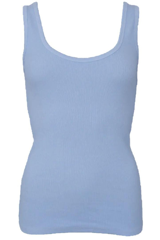 Black Colour - Bcvibs Rib Tank Top 41164 - Shirts - Lt. Blue
