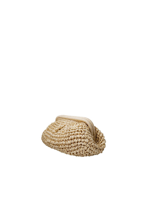 Black Colour - Bczoey Straw Clutch 9384 - Natural