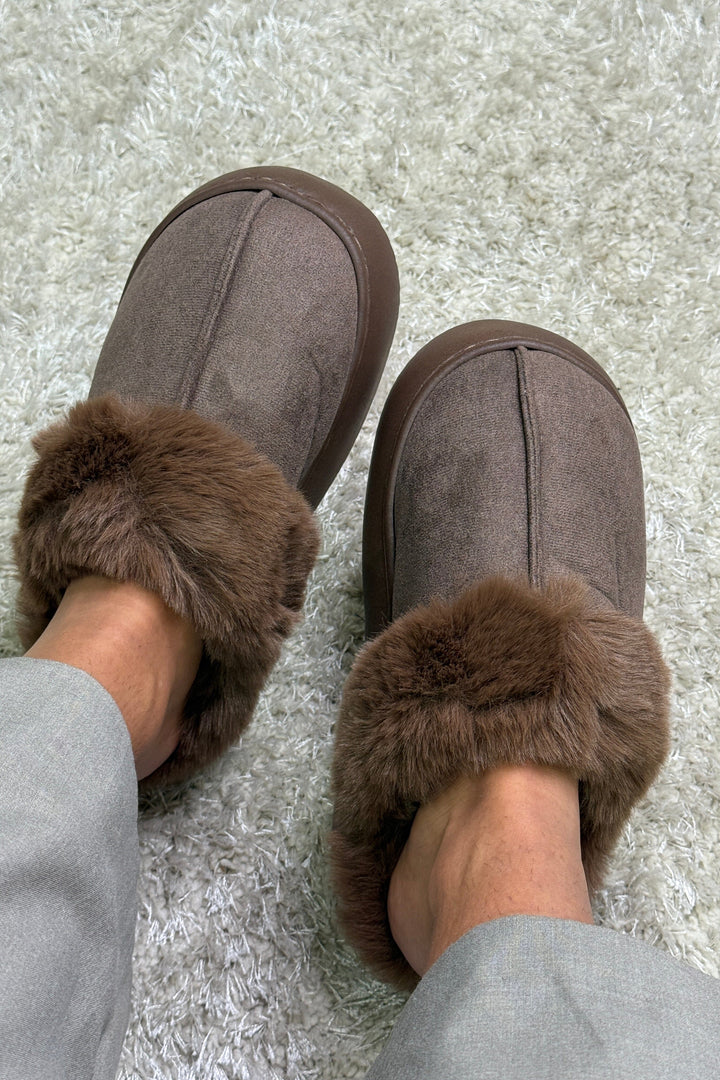 Bloom - Aida Slipper - Dark Brown Hjemmesko & sutsko 