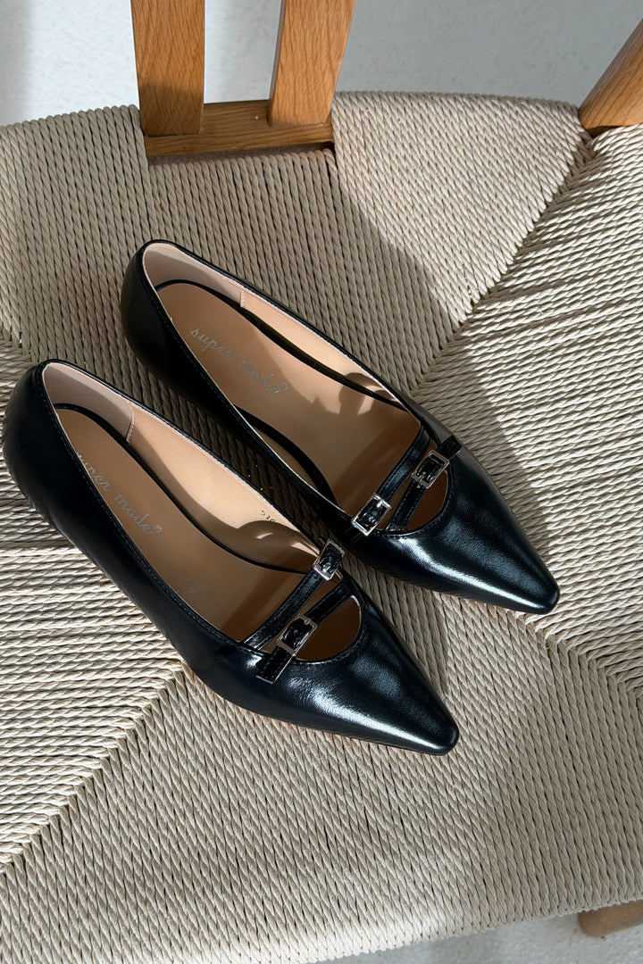 Bloom - Galanthus Ballet Flats - Black Ballerinaer 