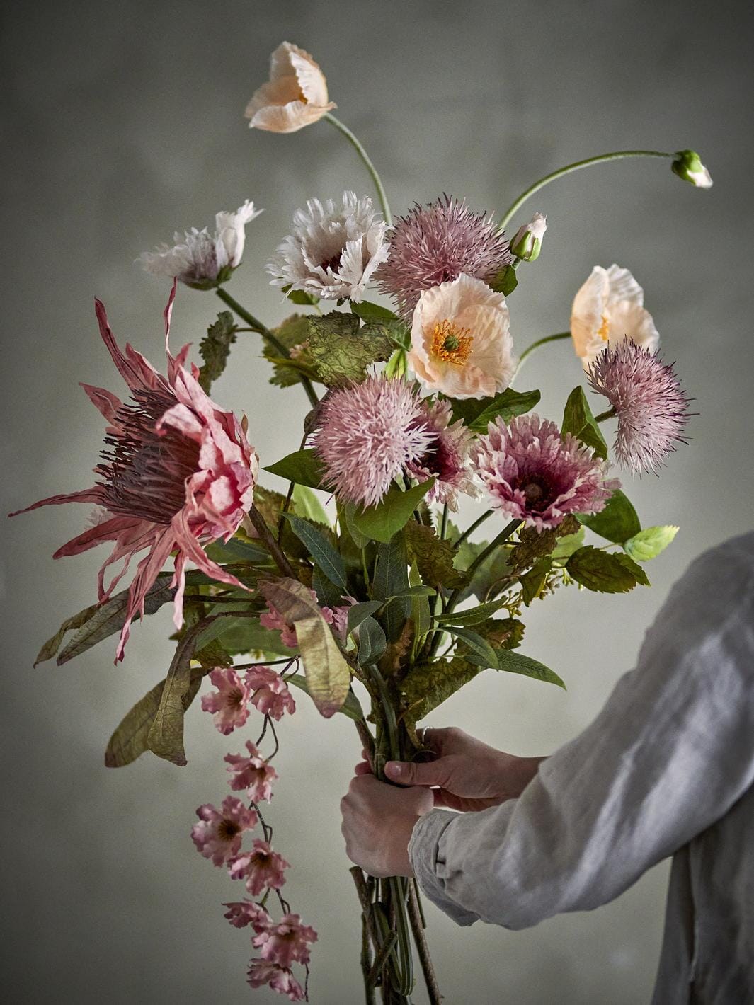 Bloomingville - Dust Buket, Rosa, Kunstige Blomster 82072744 - Rose