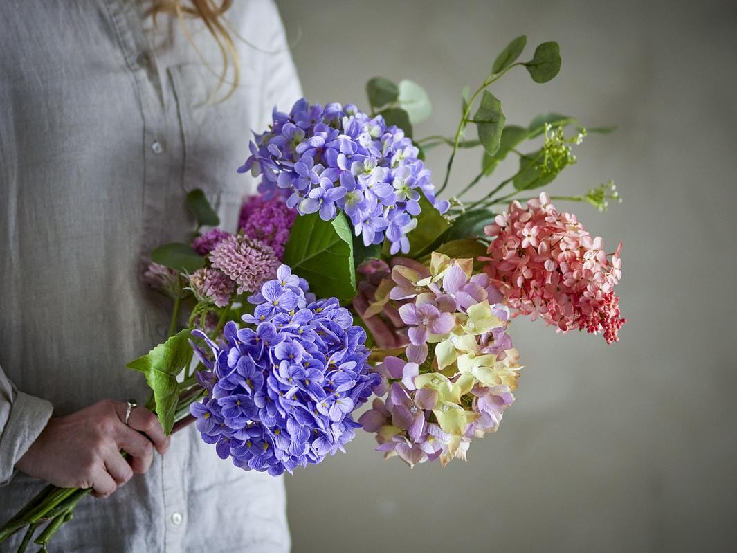 Bloomingville - Edge Buket, Lilla, Kunstige Blomster 82072828 - Purple