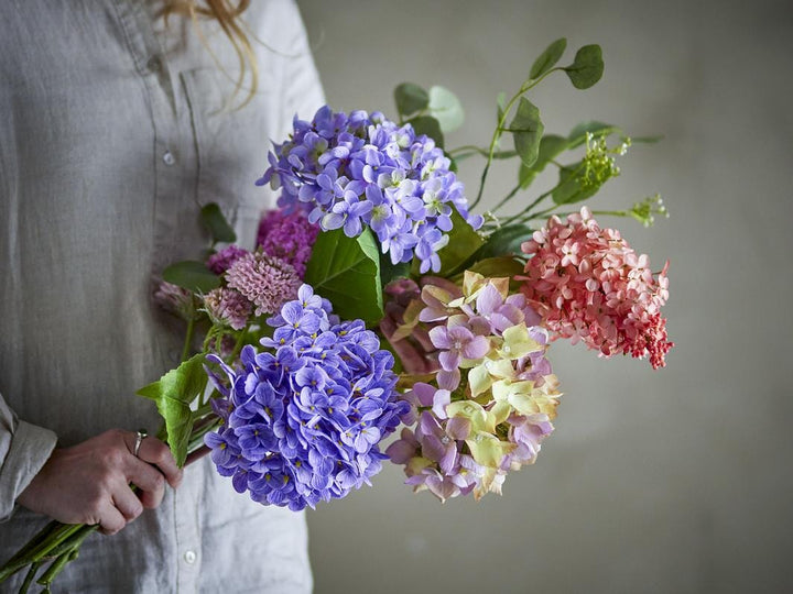 Bloomingville - Edge Buket, Lilla, Kunstige Blomster 82072828 - Purple