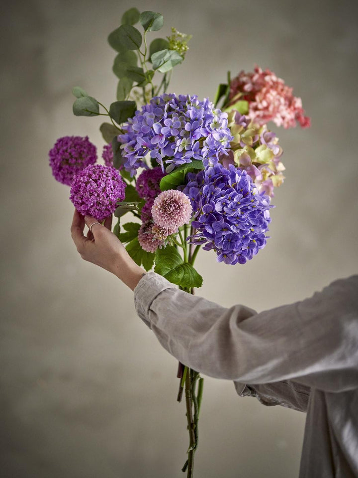 Bloomingville - Edge Buket, Lilla, Kunstige Blomster 82072828 - Purple