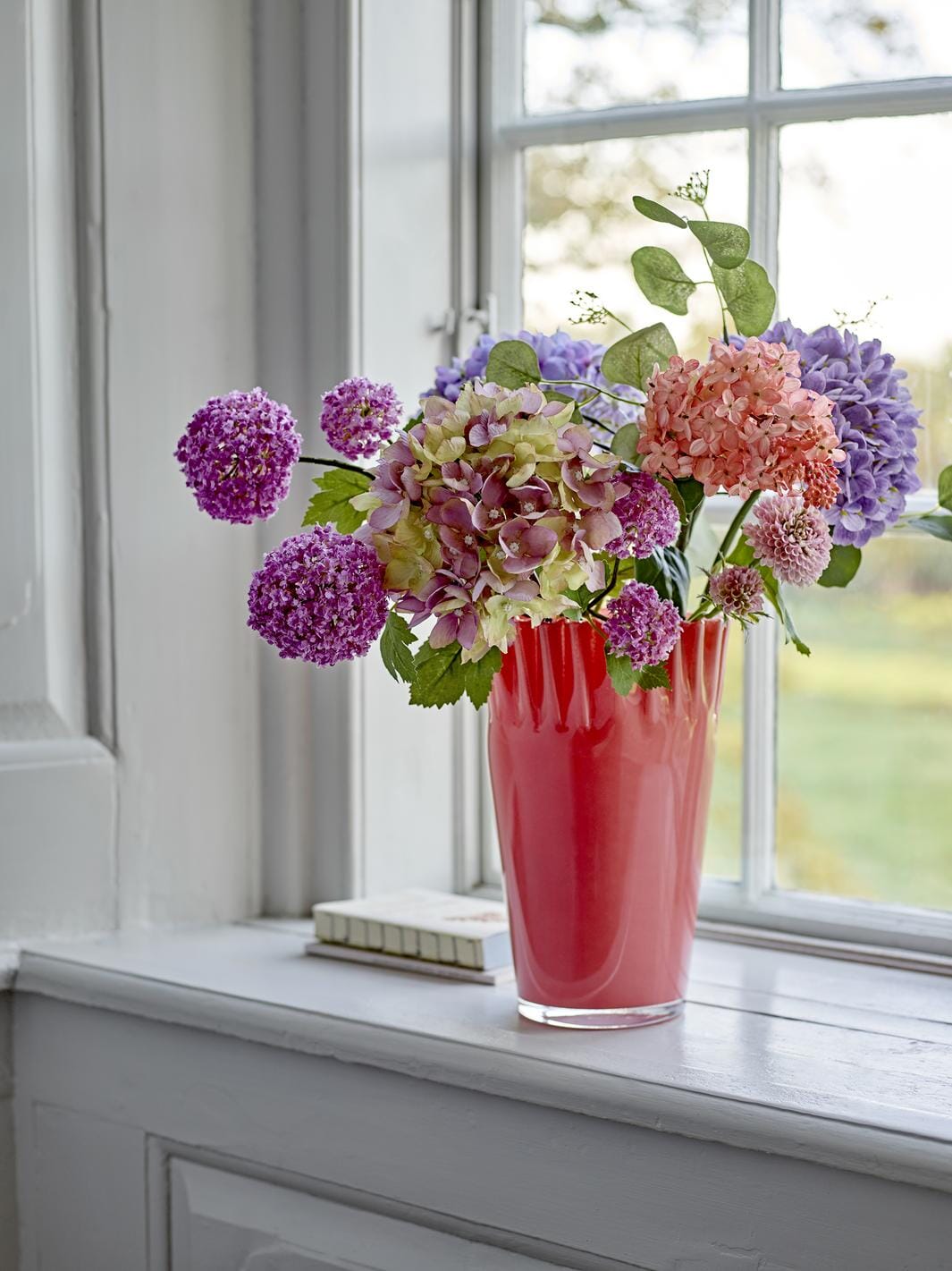 Bloomingville - Edge Buket, Lilla, Kunstige Blomster 82072828 - Purple