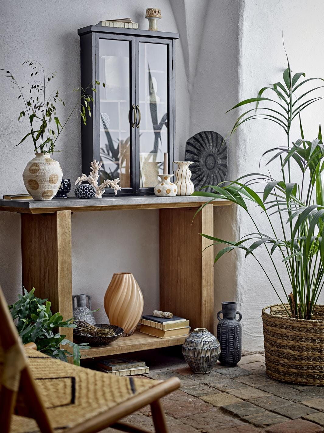 Bloomingville - Kanji Vase, Natur, Glas 82072752 - Nature