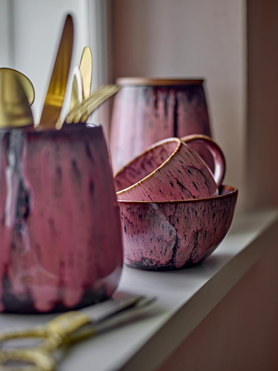 Bloomingville - Rayen Krus, Rosa, Stentøj 82072391 - Rose