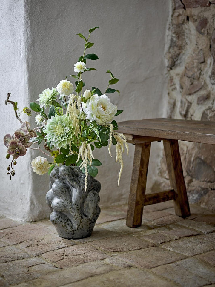 Bloomingville - Rise Buket, Hvid, Kunstige Blomster 82072745 - White