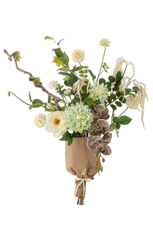 Bloomingville - Rise Buket, Hvid, Kunstige Blomster 82072745 - White