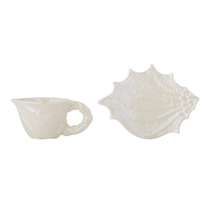 Bloomingville - Shellie Kop m/underkop, Hvid, Stentøj 82072685 - White