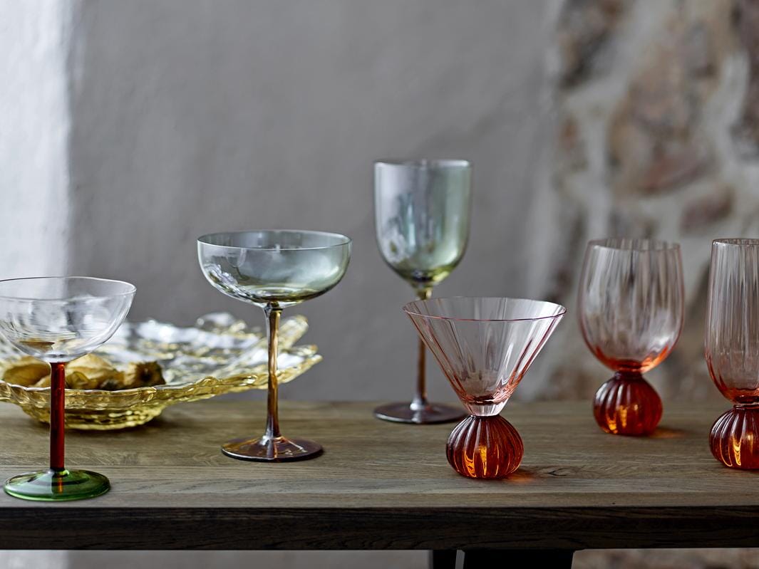 Bloomingville - Taurin Cocktailglas, Rosa, Glas 82072785 - Rose