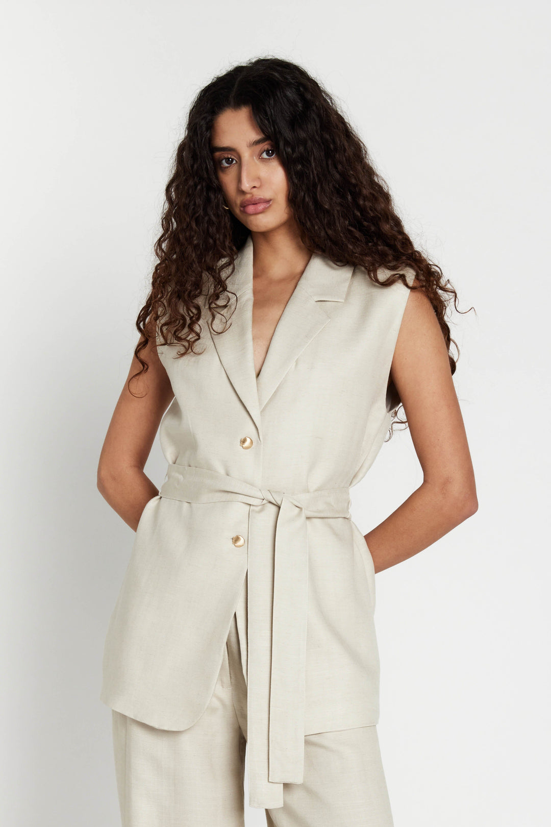 Bruuns Bazaar - Aphandrabbewe Vest BBW4979 - .Sand Blazere 