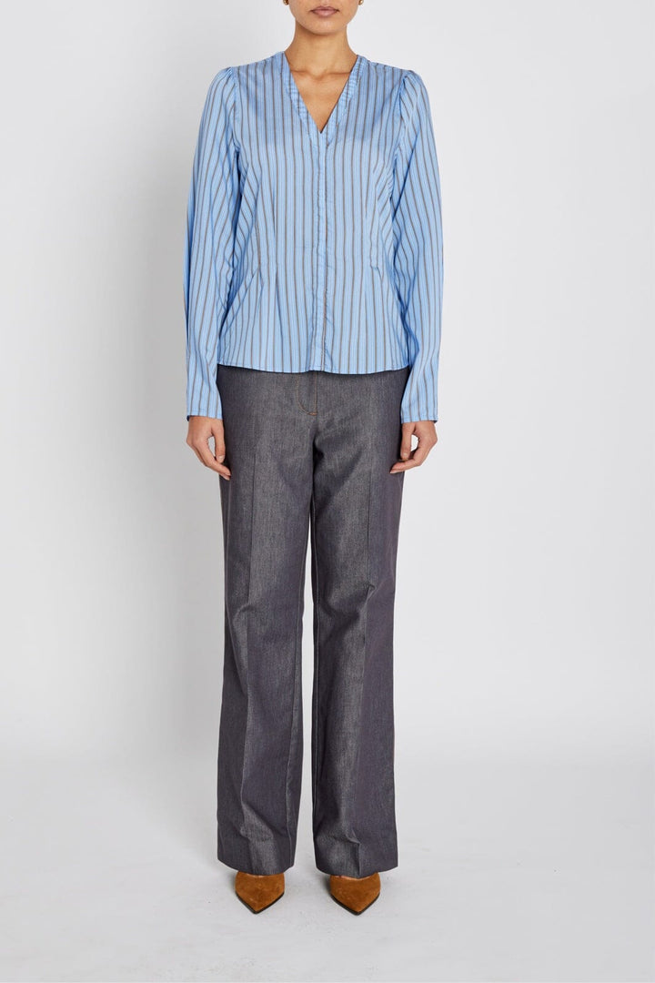 Bruuns Bazaar - Arengabbzea Shirt BBW4879 - Sky Blue Stripe