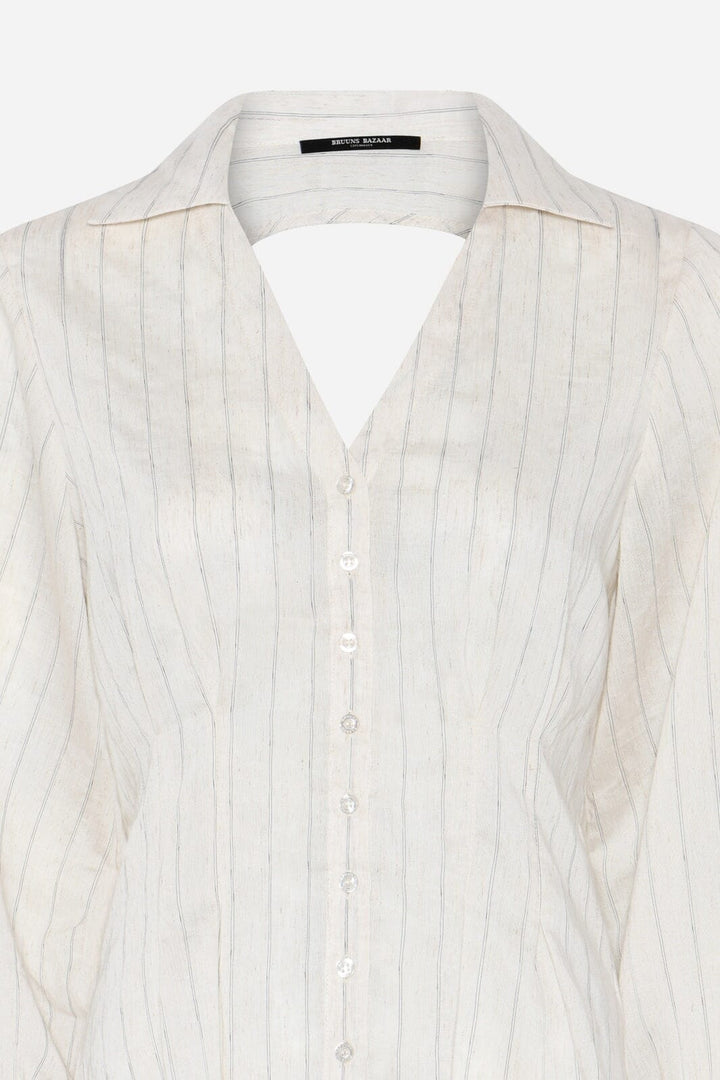 Bruuns Bazaar - Coccobbviona Shirt BBW5012 - Snow White With Black Stripe