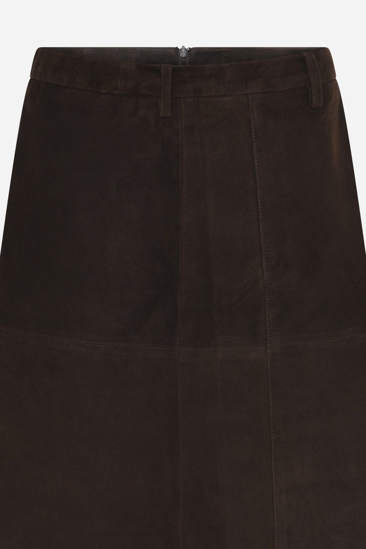 Bruuns Bazaar - Suedabbirene Suede Skirt BBW5098 - Dark Brown
