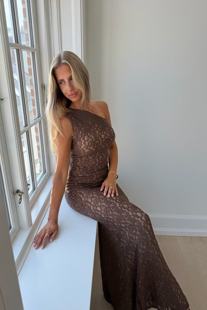 BYIC - Andreaic Lace Dress A25422 - Dark Brown