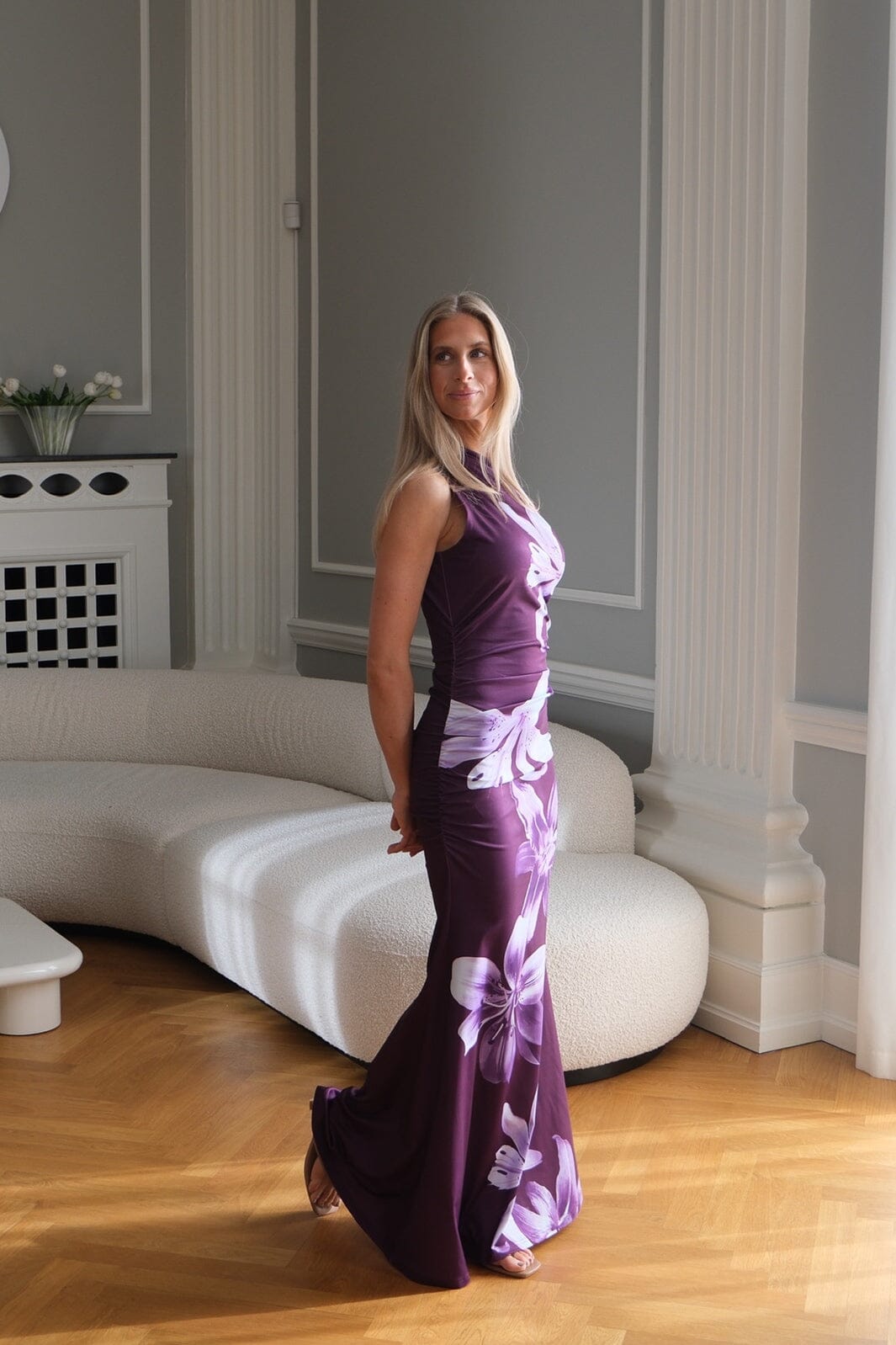 BYIC - Andreaic Maxi Dress A23768 - Purple Lily Print