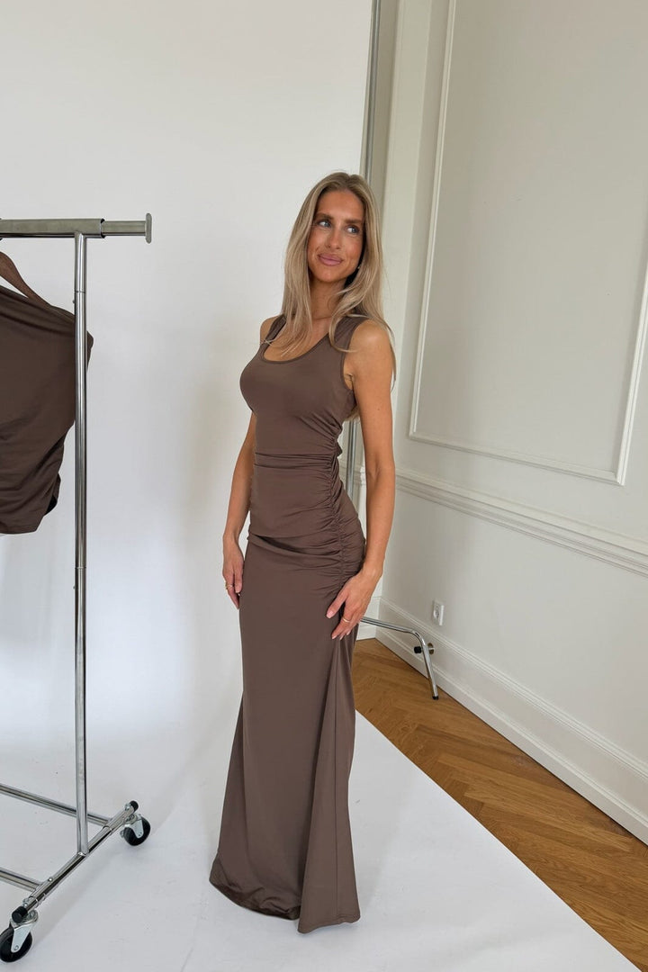 BYIC - Annaic Maxi Dress A25330 - Dark Brown
