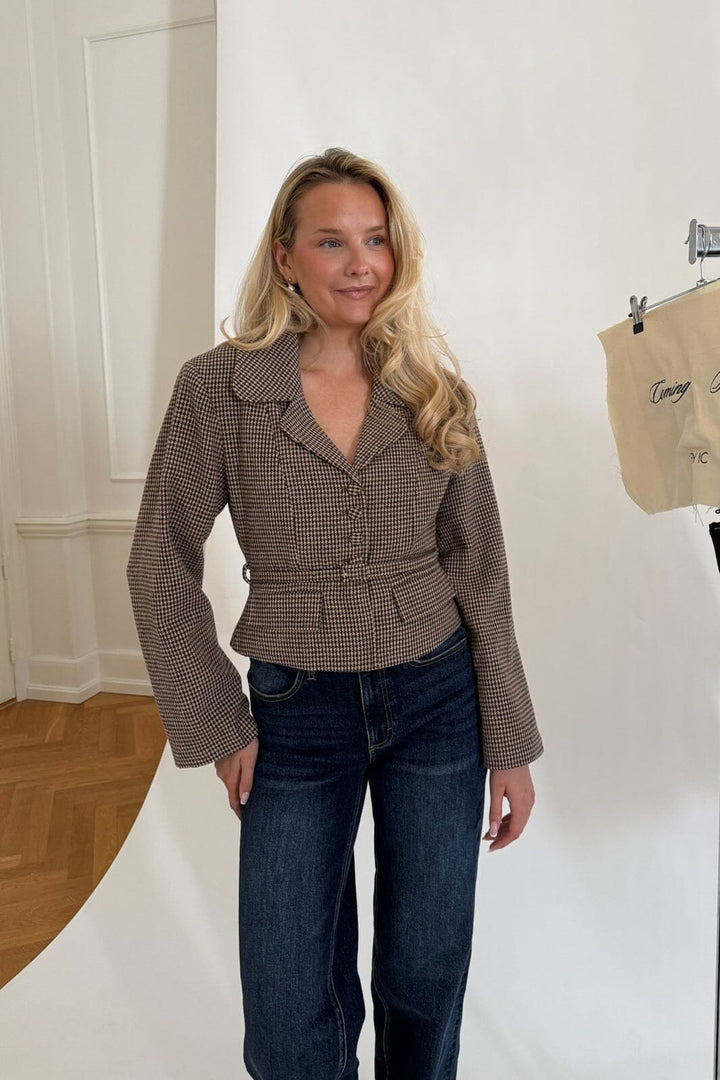 BYIC - Annieic Blazer A25398 - Brown Checks