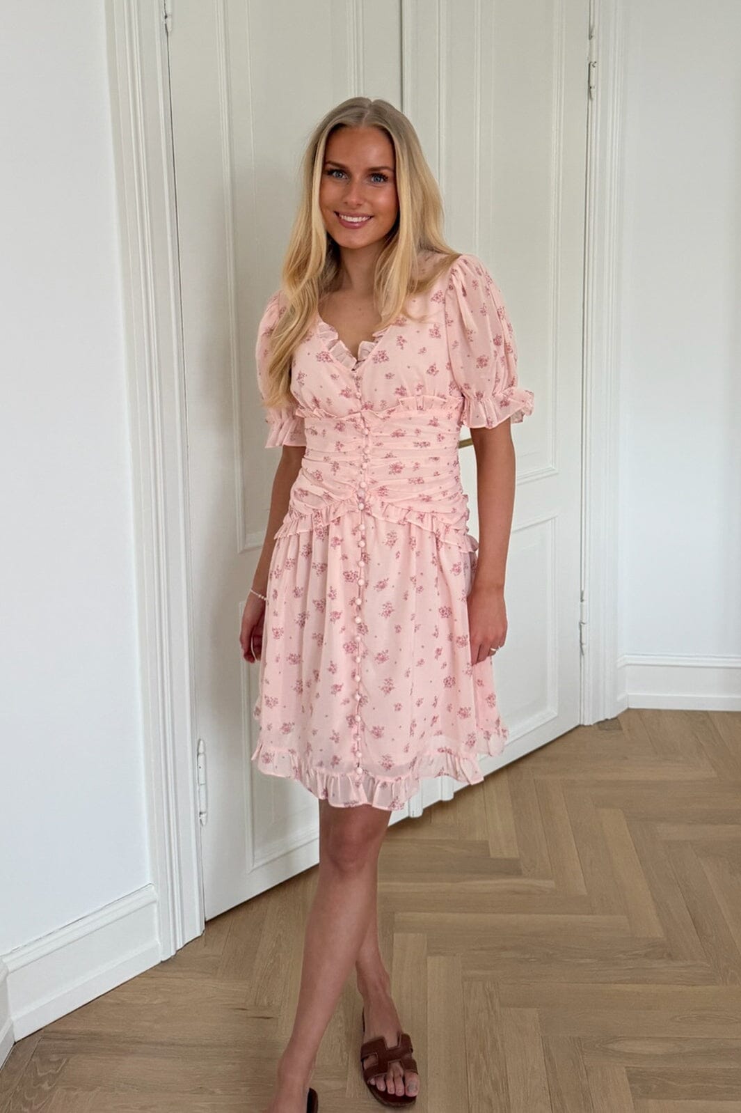 BYIC - Arielic Dress A25220 - Pink Flower Print