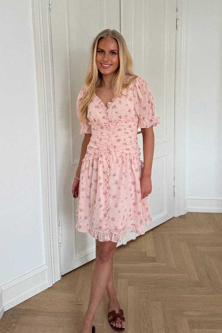 BYIC - Arielic Dress A25220 - Pink Flower Print