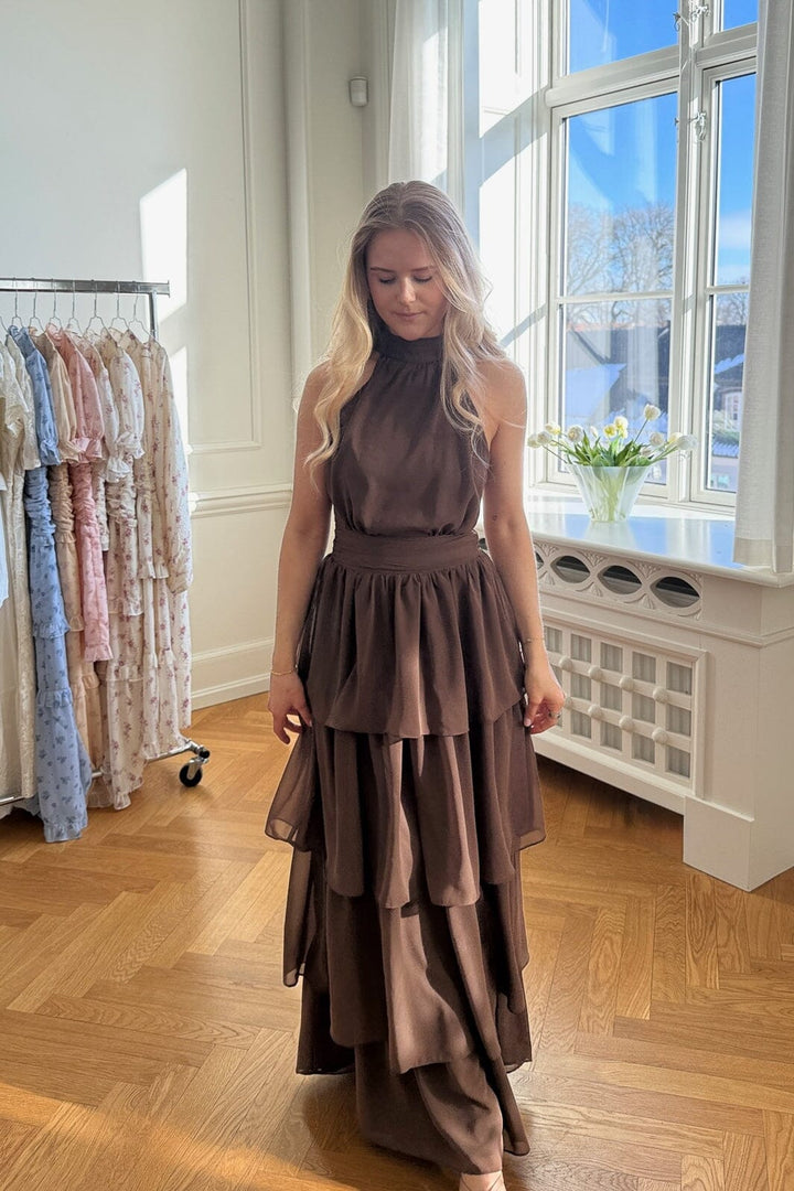 BYIC - Belleic Long Dress A25141 - Dark Brown