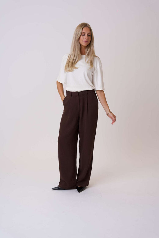 BYIC - Celinaic Pants A2351 - Dark Brown Texture Bukser 