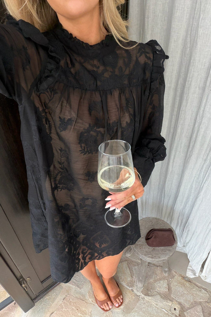 BYIC - Ellinoric Lace Dress - vb Vintage Black Kjoler 