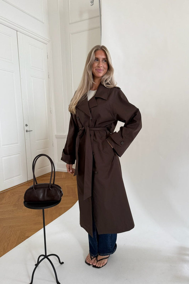 BYIC - Evieic Trenchcoat A25403 - Chocolate Brown