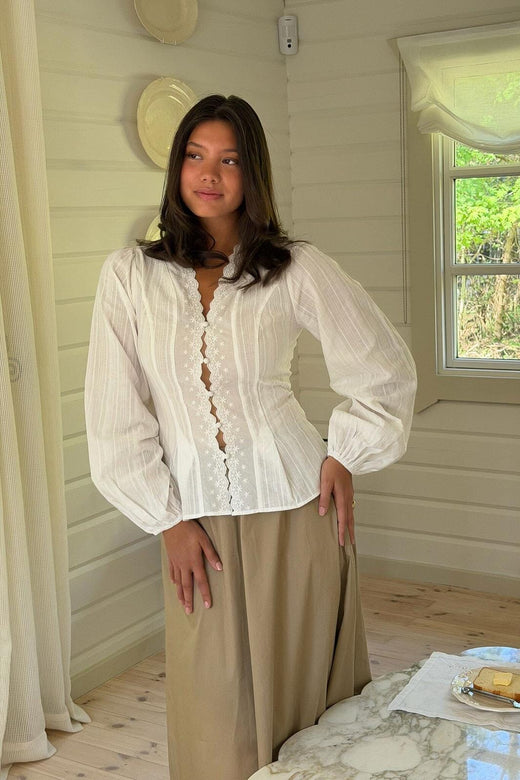BYIC - Hazelic Shirt A25184 - White Embroidery Skjorter 