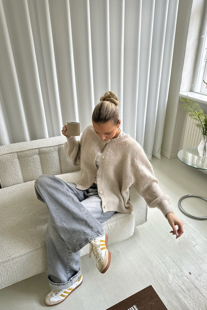BYIC - Idaic Cardigan - beige Beige Strikbluser 