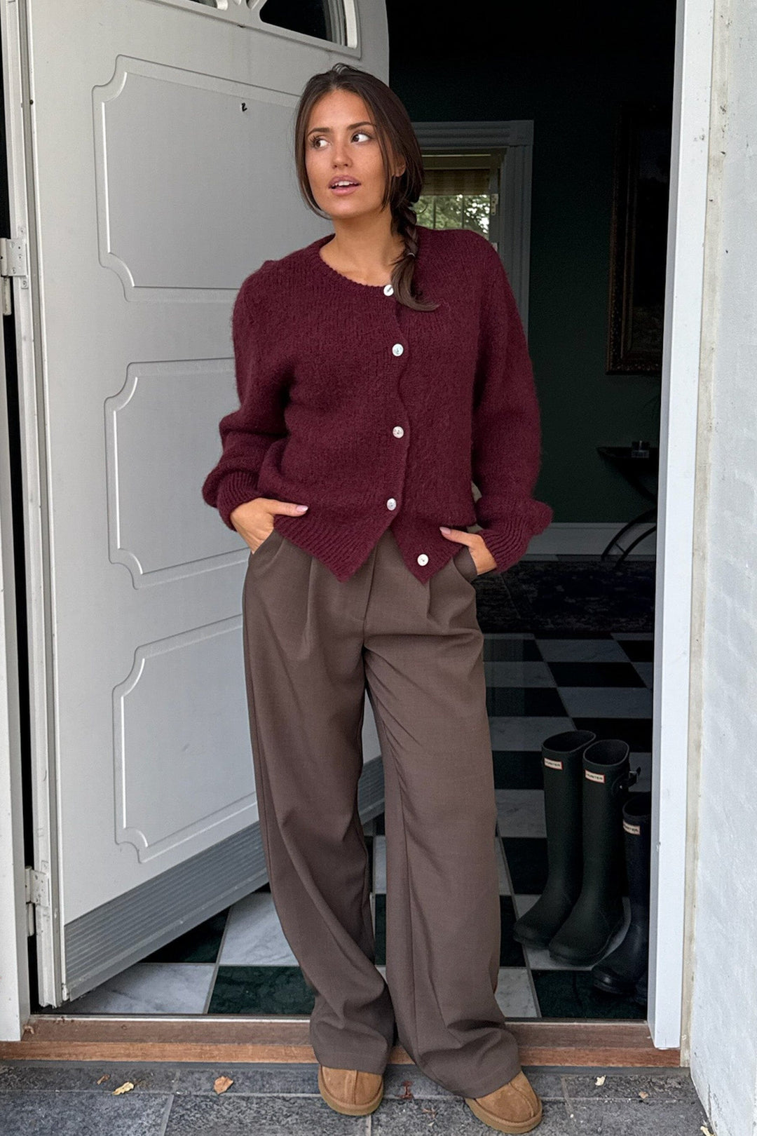 BYIC - Idaic Cardigan - bordeaux Bordeaux Strikbluser 