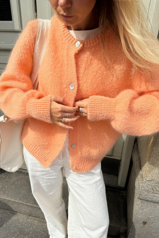BYIC - Idaic Cardigan - orange Orange Strikbluser 