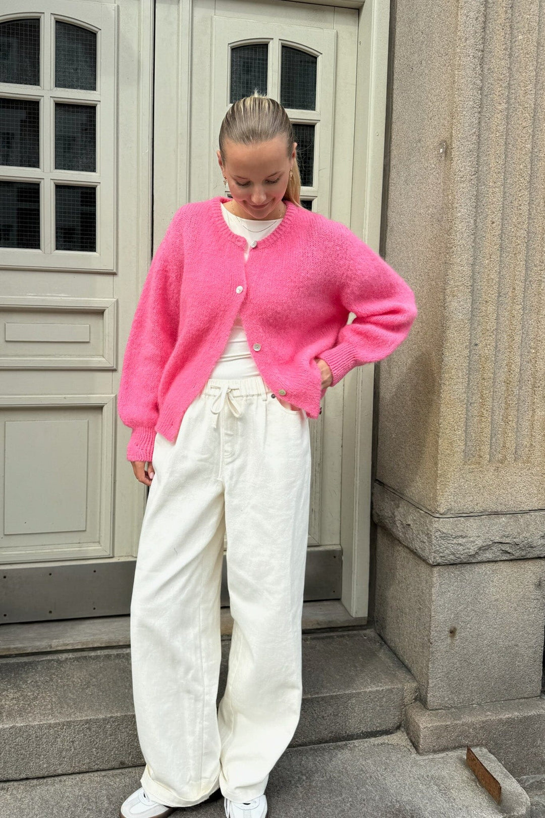 BYIC - Idaic Cardigan - pink Pink Strikbluser 