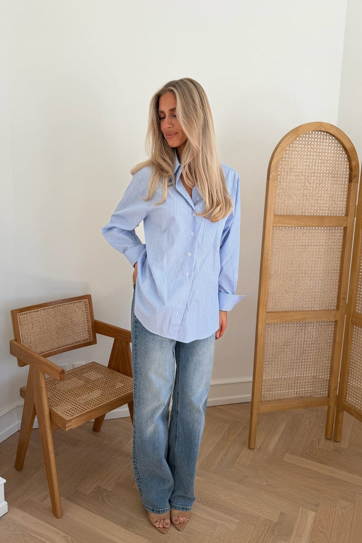 BYIC - Isabellaic Shirt A2537 - Blue White Stripes