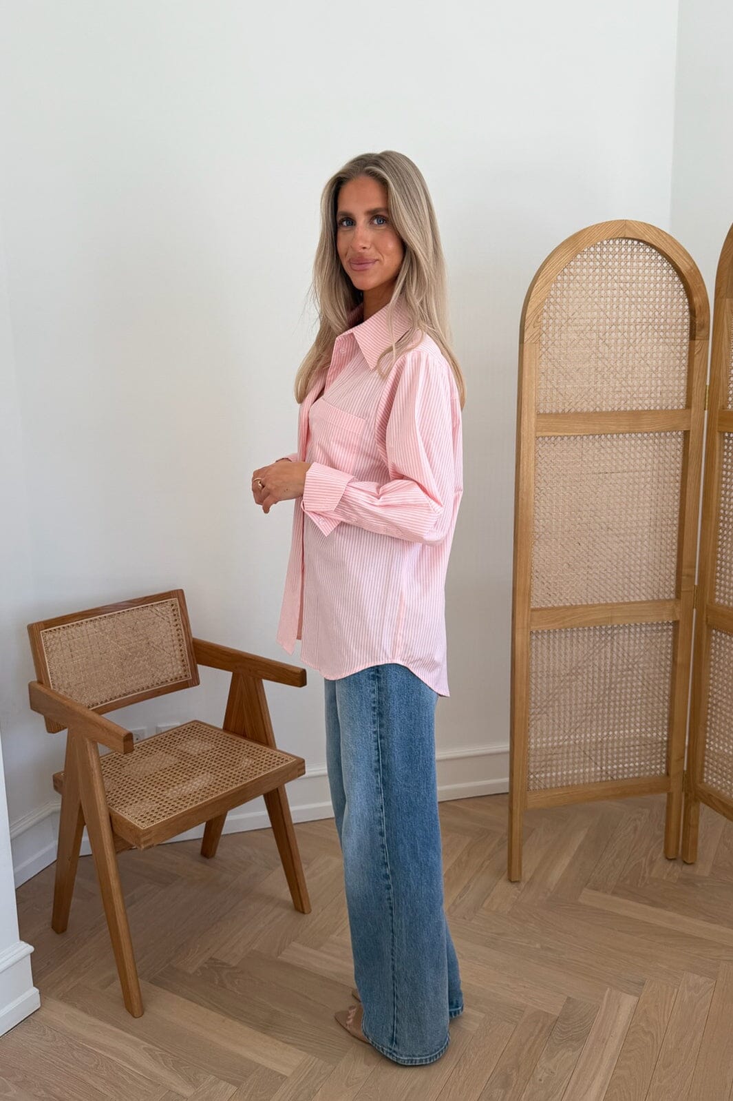 BYIC - Isabellaic Shirt A2537 - Pink White Stripes