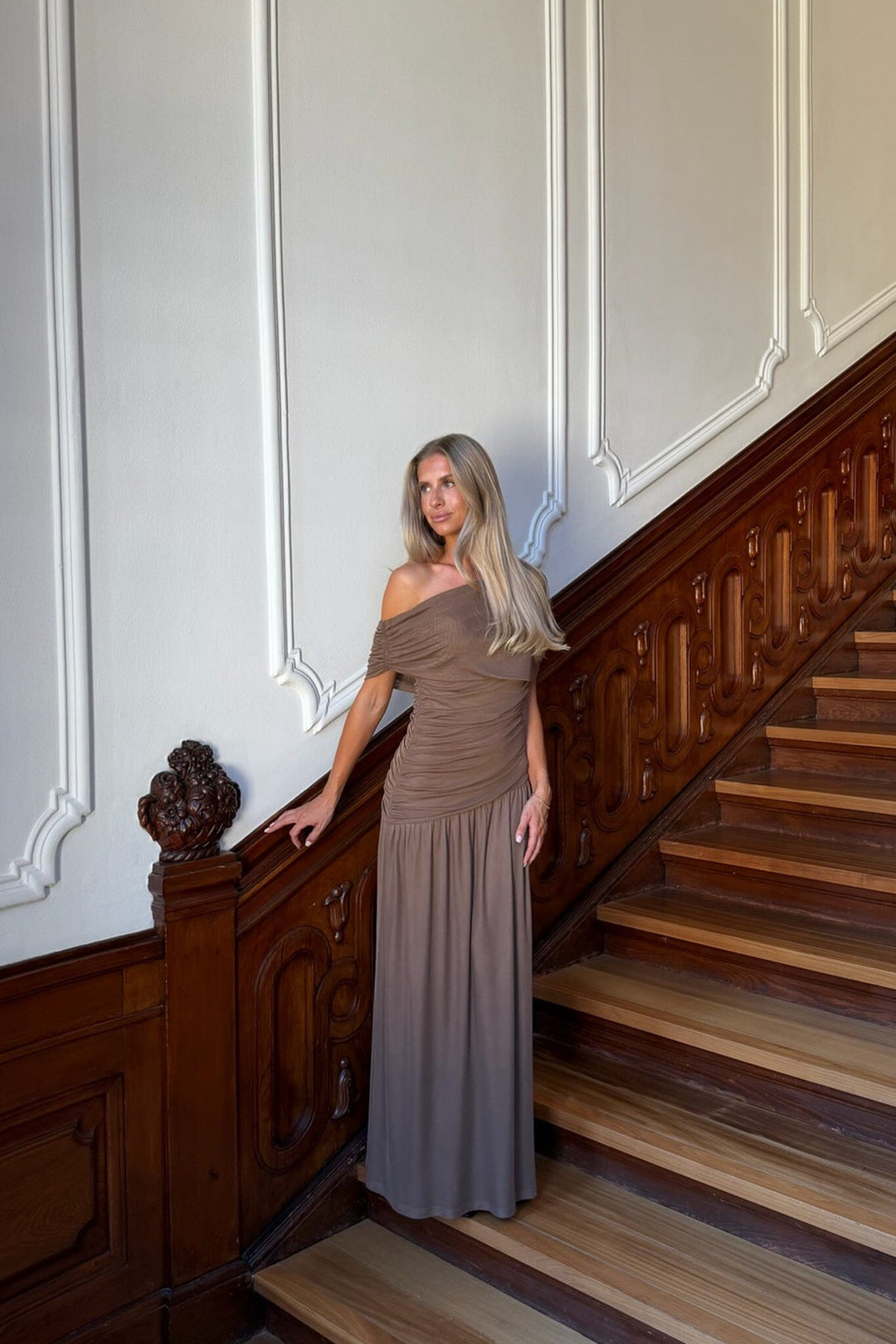 BYIC - Juneic Mesh Dress A25379 - Dark Brown Kjoler 