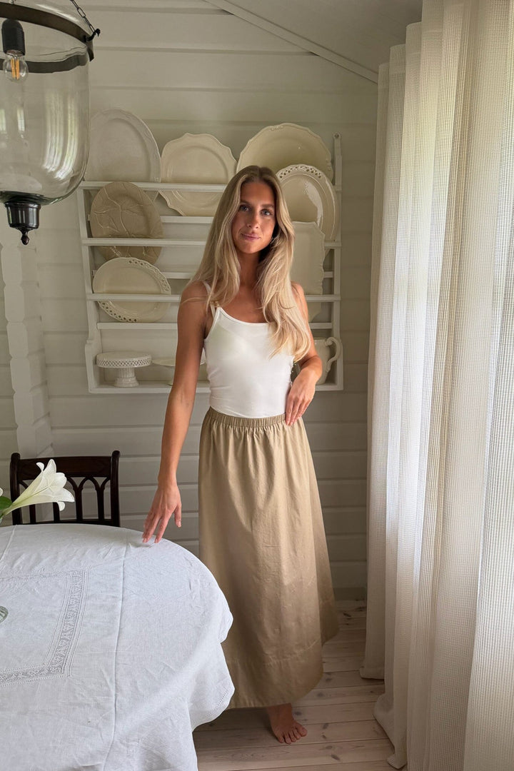 BYIC - Milleic Long Skirt A25242 - Beige Khaki Nederdele 