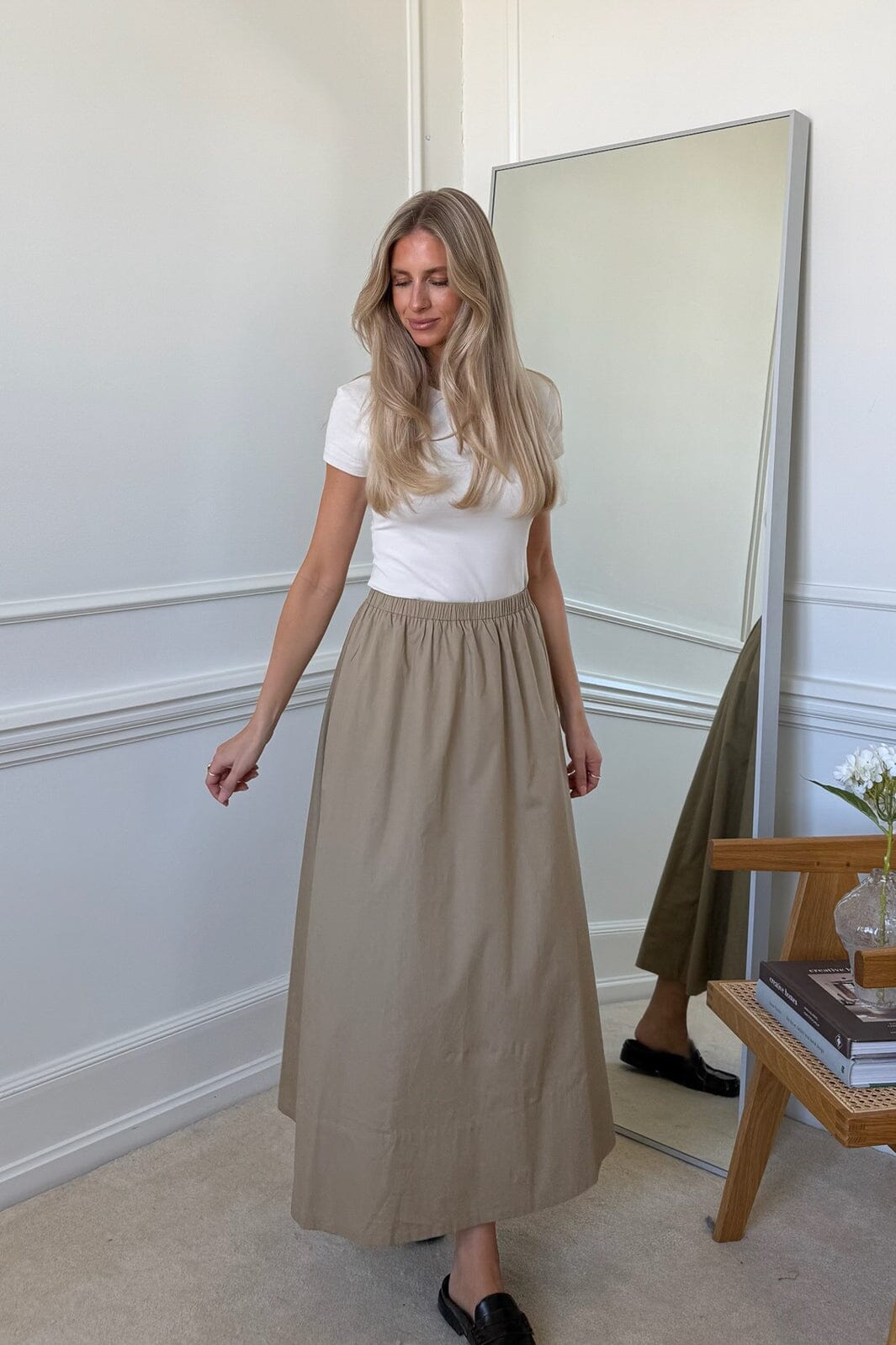 BYIC - Milleic Long Skirt A25242 - Beige Khaki