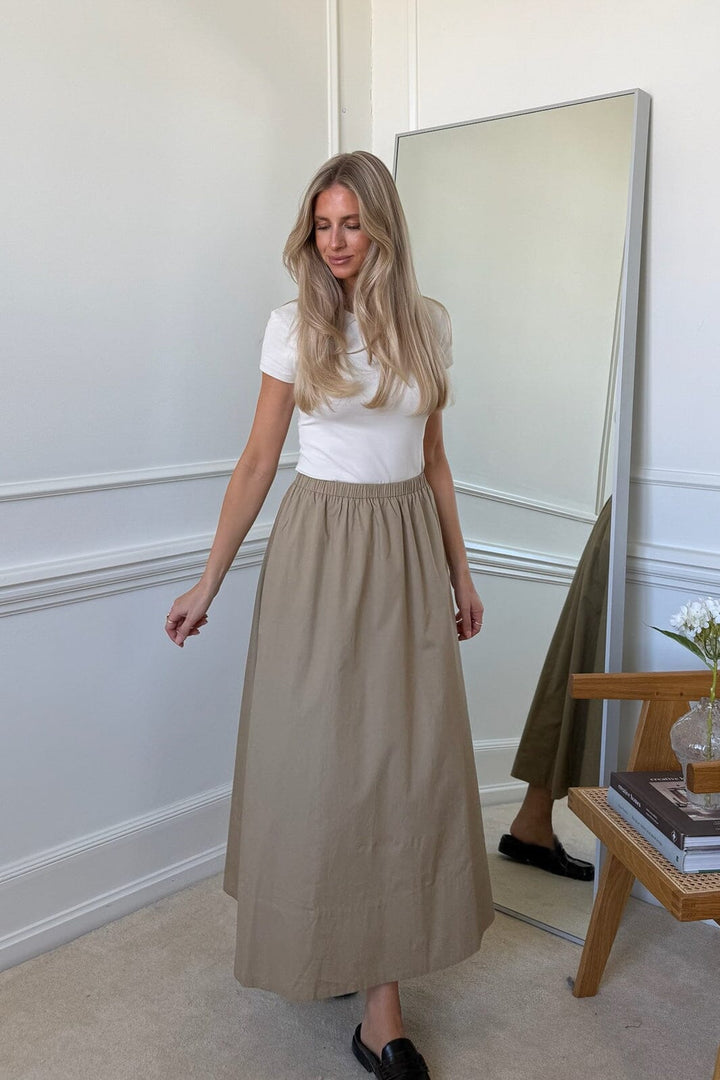 BYIC - Milleic Long Skirt A25242 - Beige Khaki