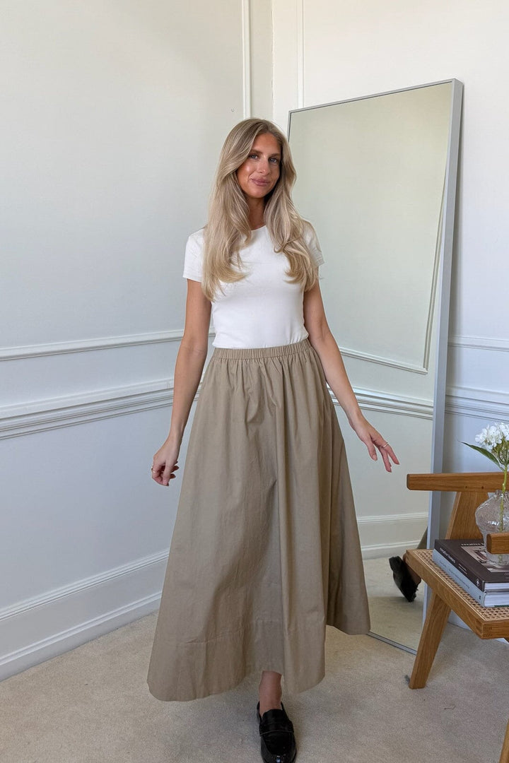 BYIC - Milleic Long Skirt A25242 - Beige Khaki
